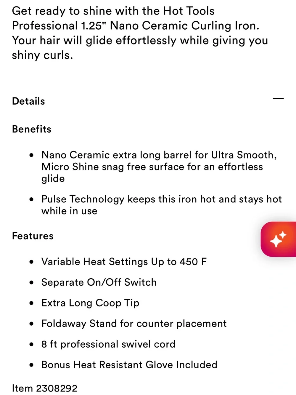 Hot Tools efficient curling